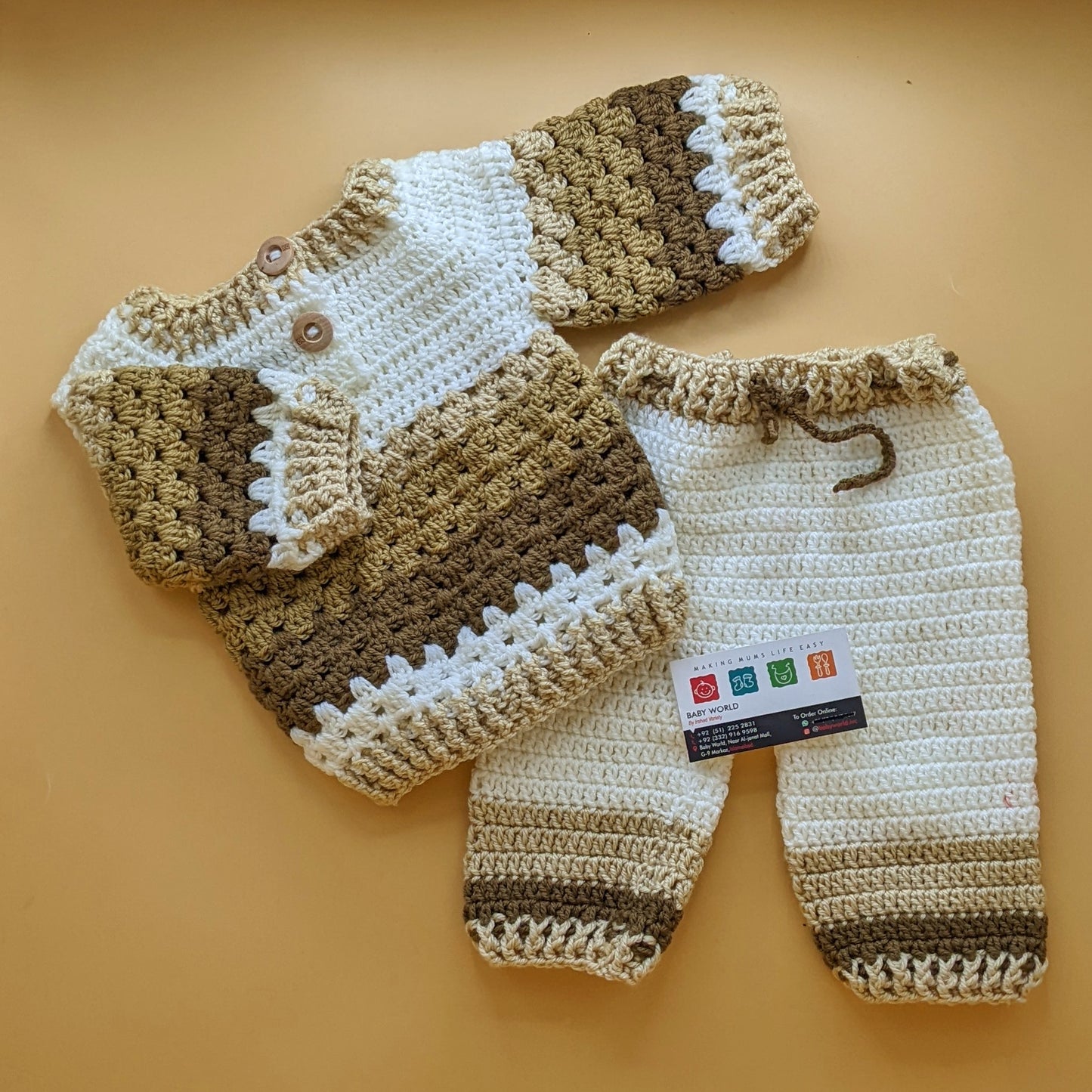 Premium Quality Handmade Baby Crochet Knitted Suit - Winter