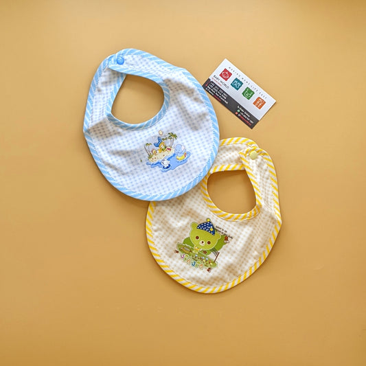 Pack of 2 Bibs - Yellow/Blue