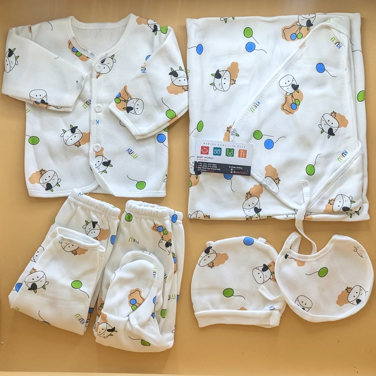 6 Pieces Starter/Suit Set - Cow - Winter