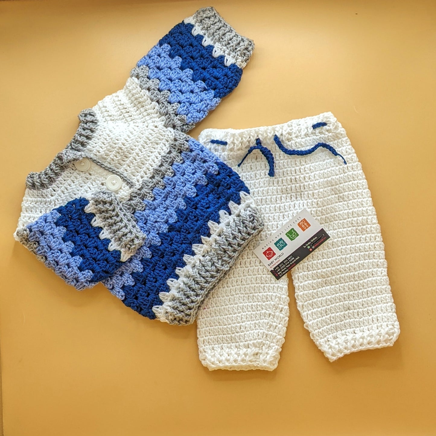 Premium Quality Handmade Baby Crochet Knitted Suit - Winter