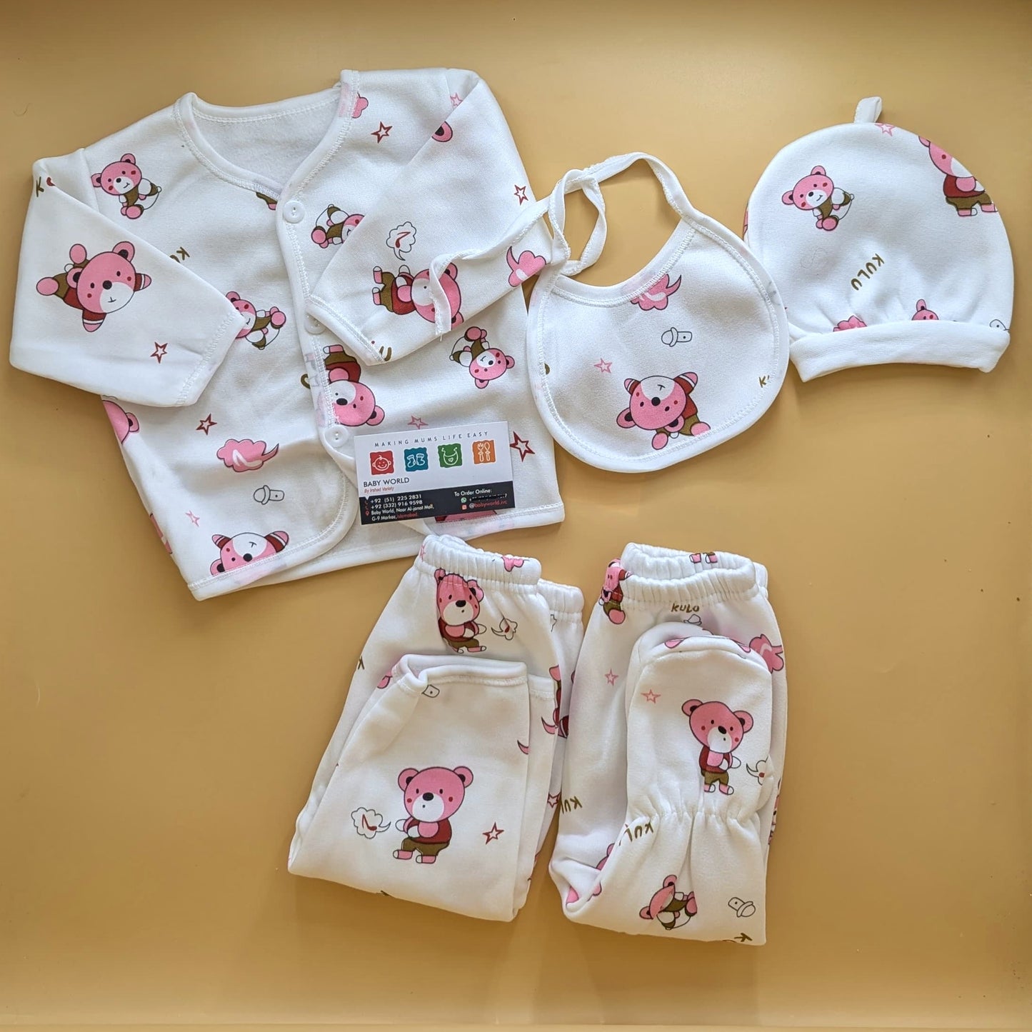 5 Pieces Suit Set - Winter - Bear/Stars