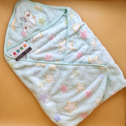 Hooded Blanket/Wrapping Sheet - Winter - Stars ⭐