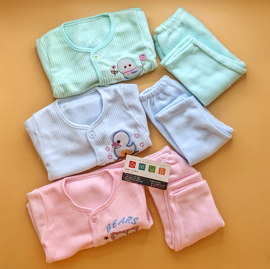 Pack of 3 Suits - Winter - Baby Pink/Blue/Sea Green