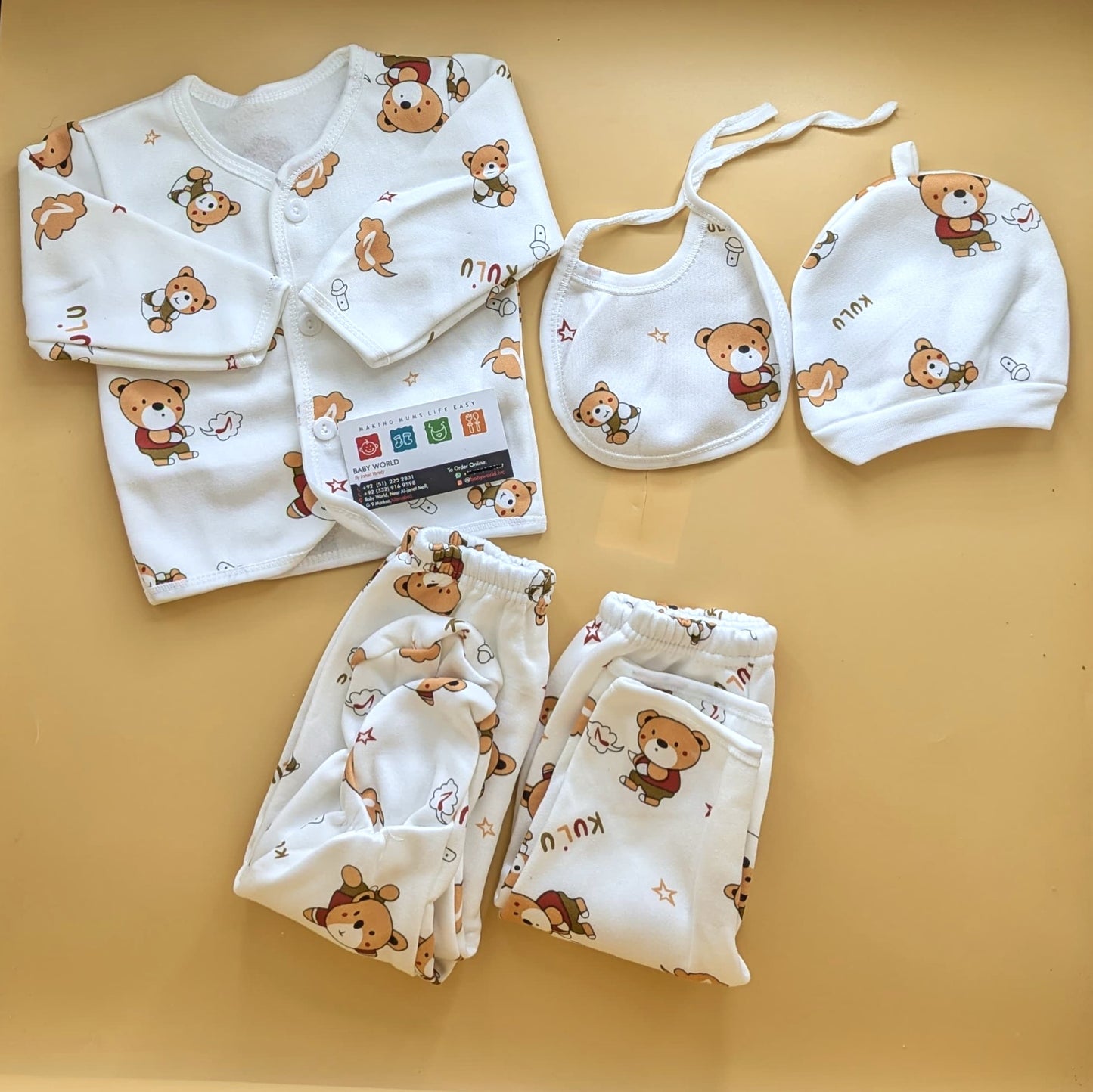 5 Pieces Suit Set - Winter - Bear/Stars