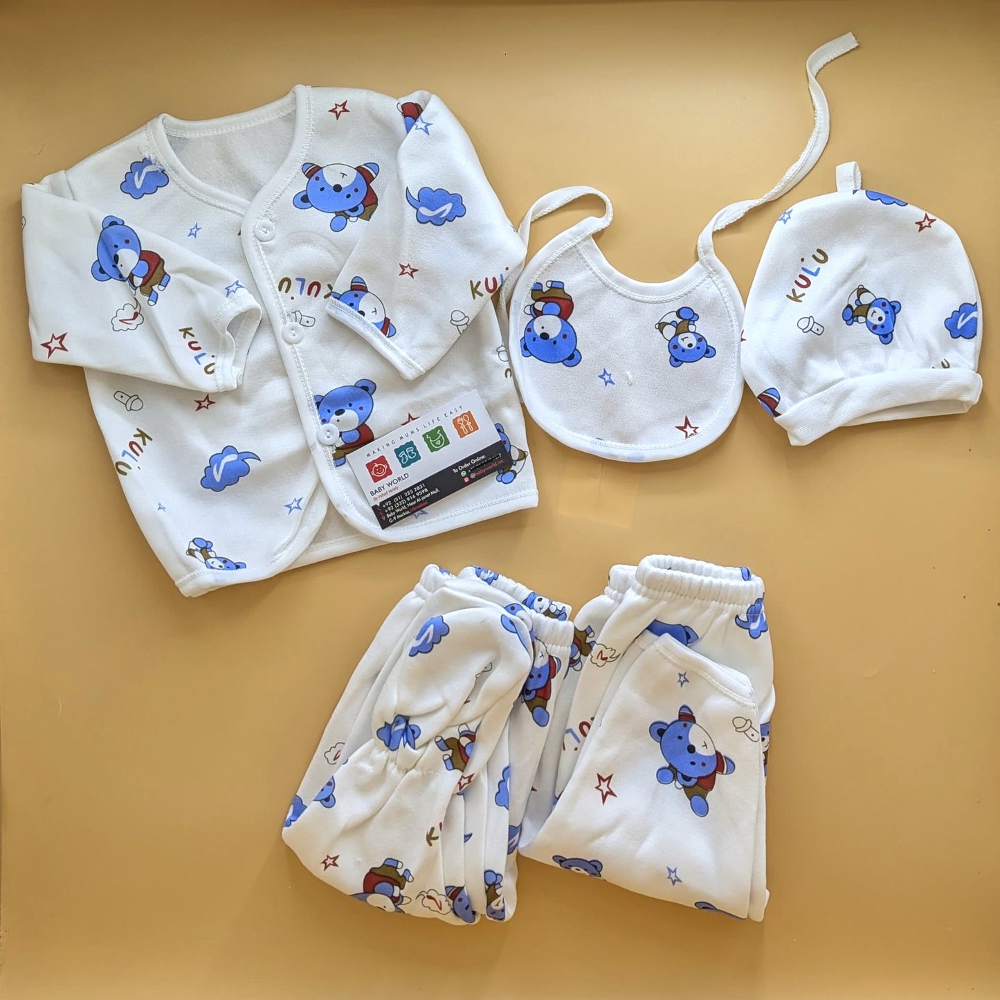 5 Pieces Suit Set - Winter - Bear/Stars