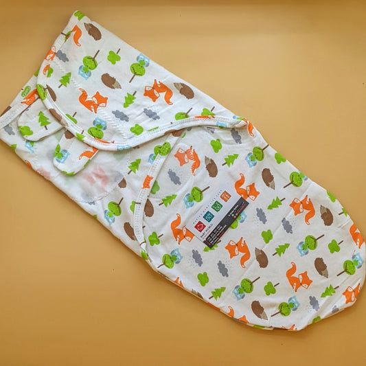 Swaddle Wrap - Fox - White