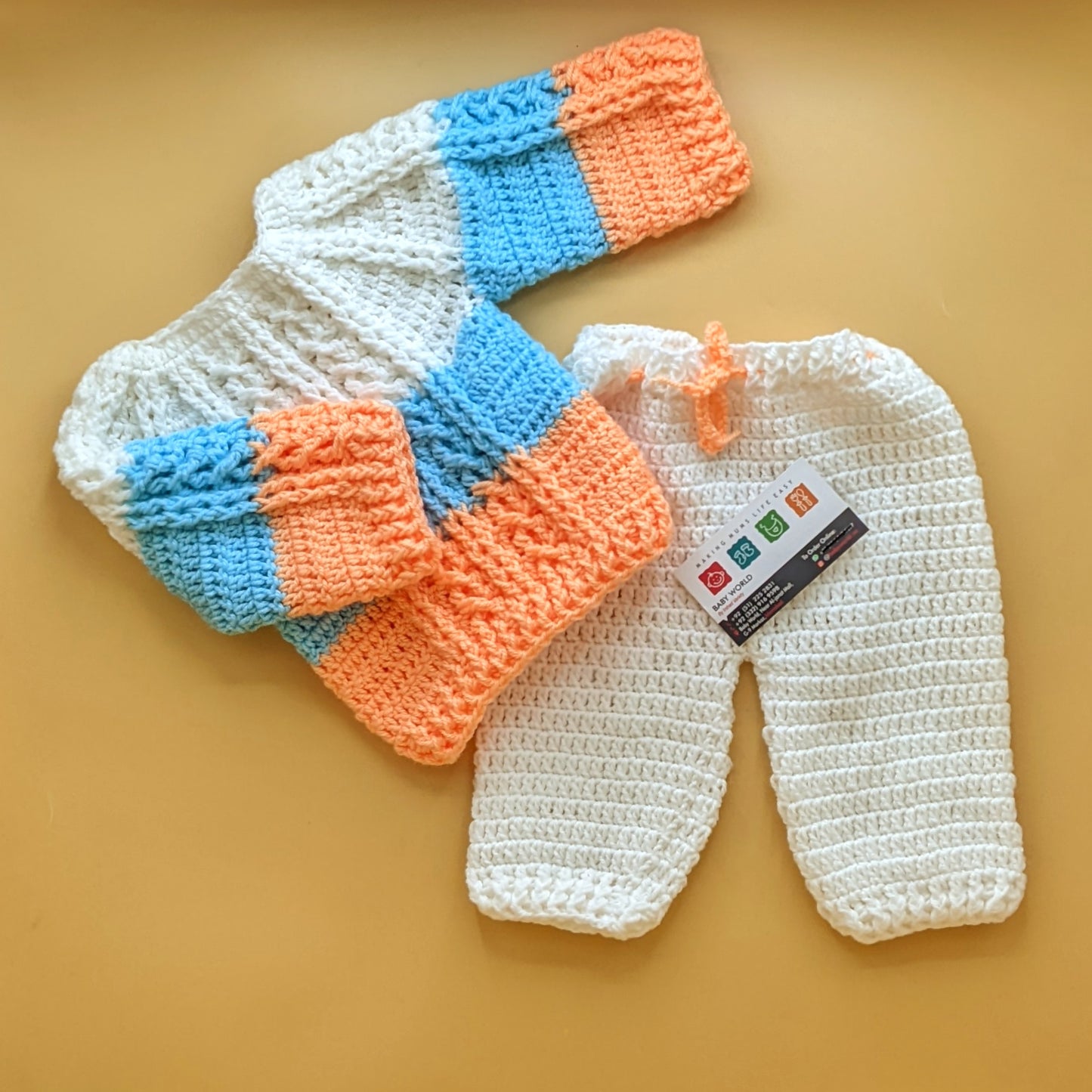 Premium Quality Handmade Baby Crochet Knitted Suit - Winter