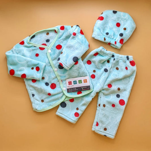 Baby Suit with Cap - Dots - Winter